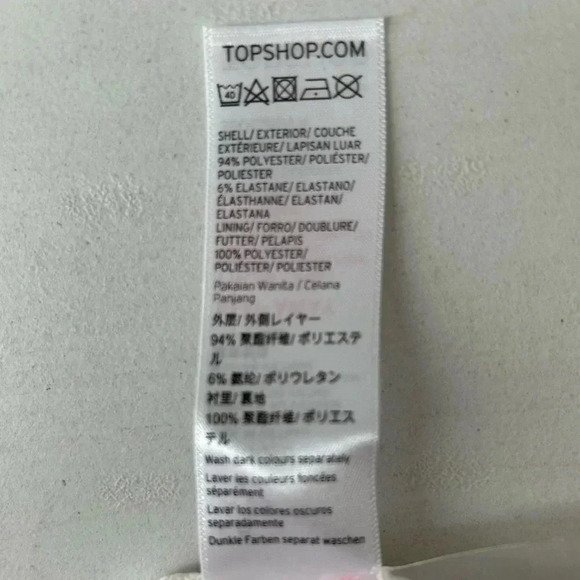 Topshop Trousers Jodi Tapered Leg High Waisted Belted Pants Ivory Size 4 NWT - Picture 14 of 16